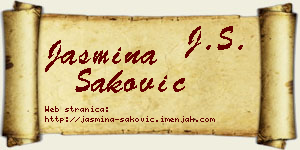 Jasmina Saković vizit kartica